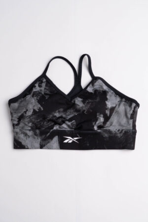 Reebok szürke-fekete mintás sportmelltartó