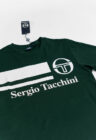 Sergio Tacchini Férfi Zöld Fehér Sport Póló - Image 4